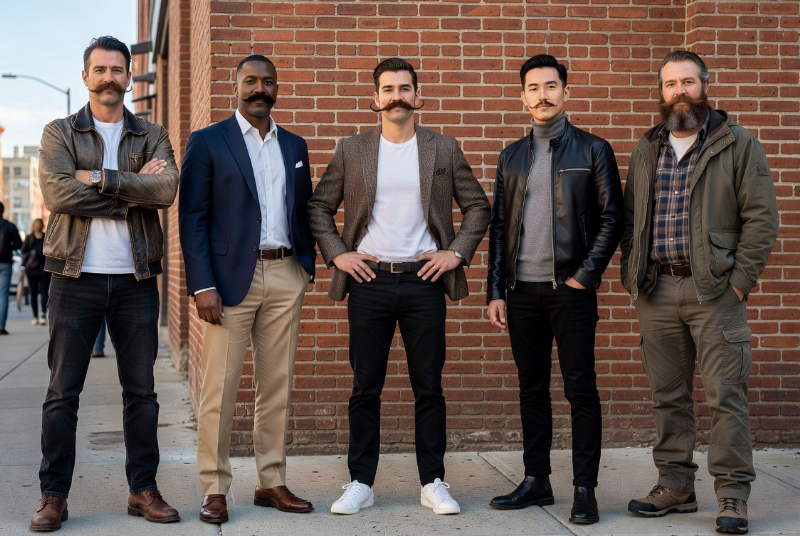 Trending mustache styles men are wearing to express their personal style.